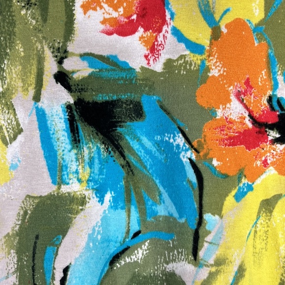 EXC Macaw Parrot Alfred Dunner TOP Women’s L Petite Tropical Avian Bird - Picture 6 of 17